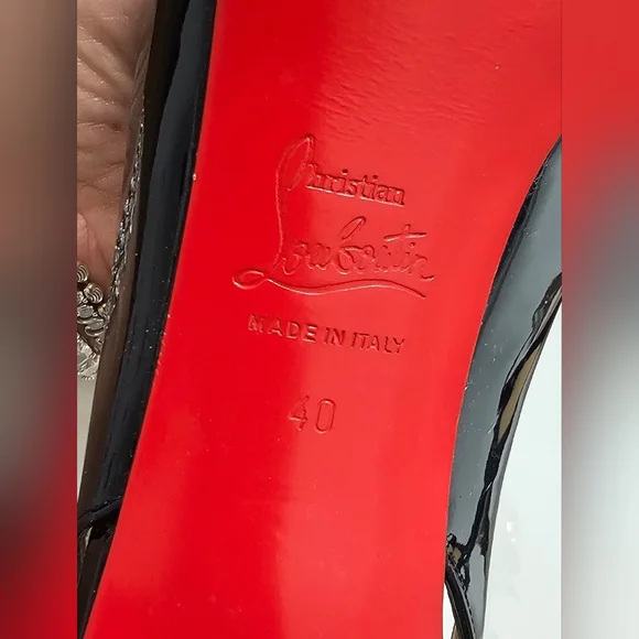 Christian Louboutin Black Slingback Heels - Picture 7 of 15